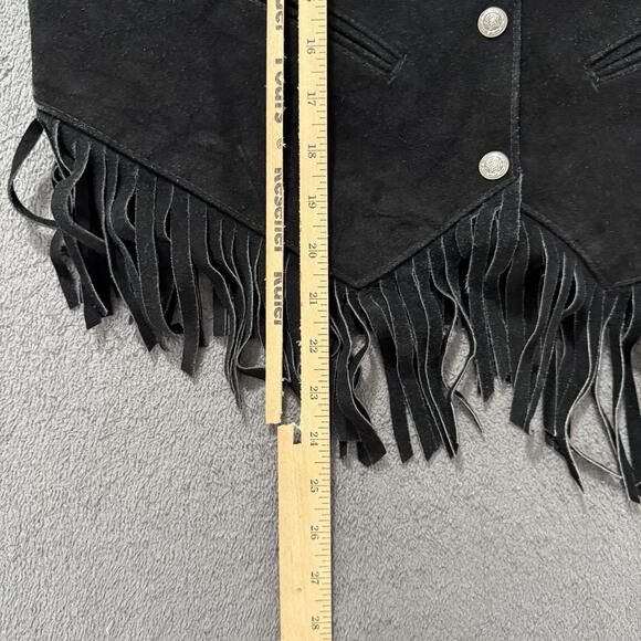 TFC Western Suede Fringe Vest Size L Leather Aztec Boho USA Men’s - Picture 5 of 7